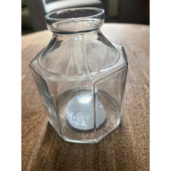 Hearth & Hand with Magnolia Other - Octagonal Clear Glass Bottle Vase - Hearth & Hand with Magnolia - NEW